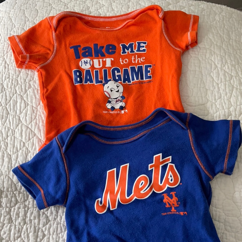 12mo NY Mets 2-pack onesies